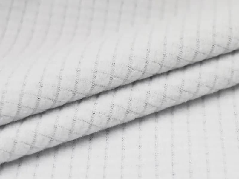 Close-up of a fleece-lined jacket fabric